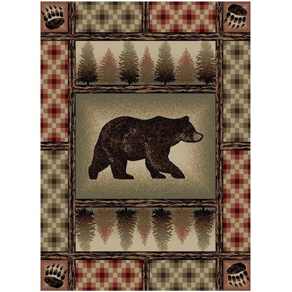 Mayberry Rug HS6305 5X8 5 ft. 3 in. x 7 ft. 3 in. Hearthside Hickory Gap Area Rug, Multi Color