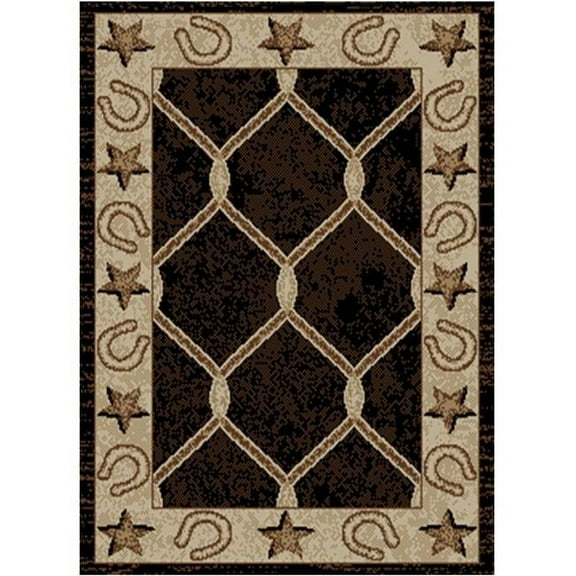 Mayberry Rug HS6483 2X3 2 ft. 3 in. x 3 ft. 3 in. Hearthside Midnight Trail Black Rectangle Area Rug