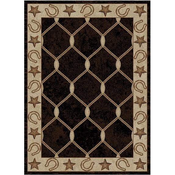 Mayberry Rug HS6483 Hearthside Midnight Trail Black Rectangle Area Rug - 8X10 7 ft. 10 in. x 9 ft. 10 in.