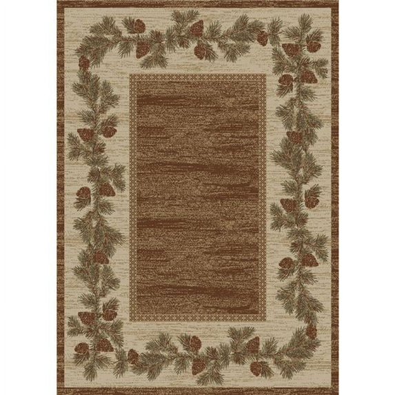 Mayberry Rug HS6708 4X6 3 ft. 11 in. x 5 ft. 3 in. Hearthside Mountain View Area Rug, Brown