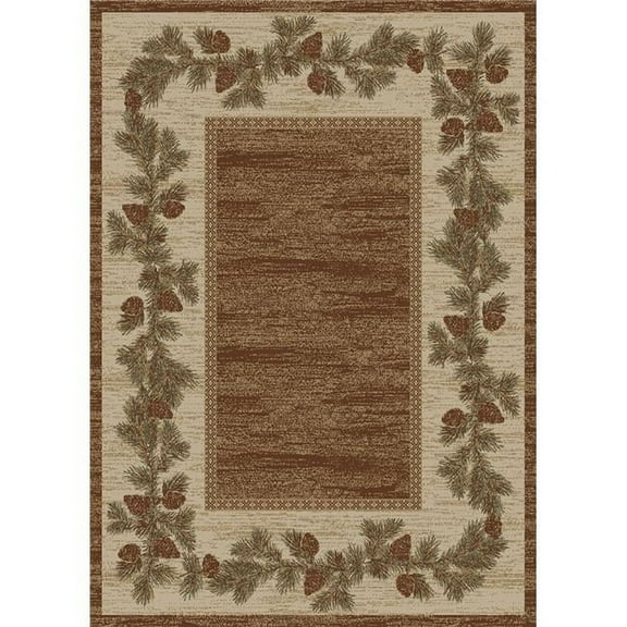 Mayberry Rug HS6708 8X10 7 ft. 10 in. x 9 ft. 10 in. Hearthside Mountain View Area Rug, Brown