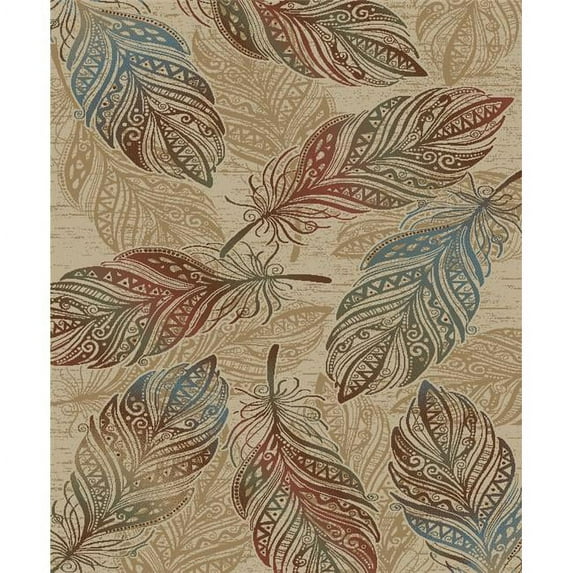 Mayberry Rug HS7431 5X8 5 ft. 3 in. x 7 ft. 3 in. Hearthside Feather Area Rug, Natural