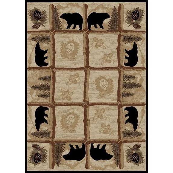 Mayberry Rug HS7472 4X6 3 ft. 11 in. x 5 ft. 3 in. Hearthside Toccoa Area Rug, Multi Color