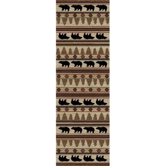 Mayberry Rug HS7482 2X8 2 ft. 3 in. x 7 ft. 7 in. Hearthside Appalachian Area Rug, Beige