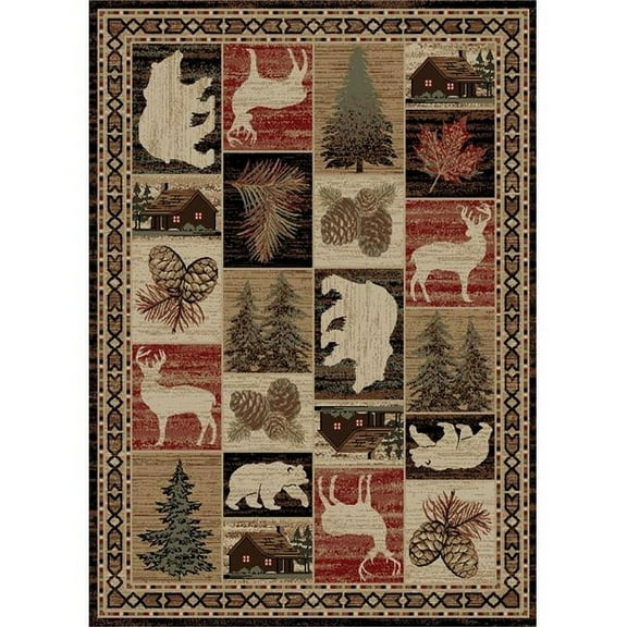 Mayberry Rug HS9651 5X8 5 ft. 3 in. x 7 ft. 3 in. Hearthside Hillside Bluff Area Rug, Multi Color