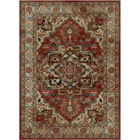 Mayberry Rug HT7770 8X10 7 ft. 10 in. x 9 ft. 10 in. Home Town Charisma Area Rug, Claret