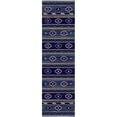 thumbnail image 1 of Mayberry Rug Hearthside Star Valley Navy Lodge Area Rug 2'3"x7'7" 8' Runner, 1 of 2