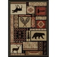 thumbnail image 1 of Mayberry Rug LK6913 8X10 7 ft. 10 in. x 9 ft. 10 in. Lodge King Patchwork Area Rug, Multi Color, 1 of 5
