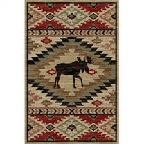 Mayberry Rug LK8052 8X10 7 ft. 10 in. x 9 ft. 10 in. Lodge King High Country Area Rug, Multi Color