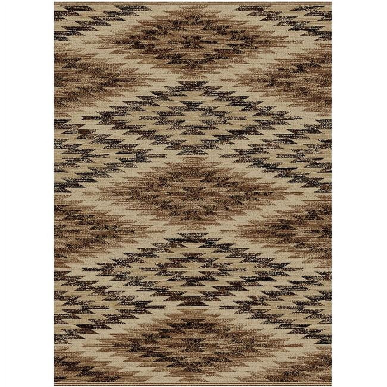 Mayberry Rug LK8531 Lodge King La Cruces Area Rug - Brown - 5 ft. 3 in ...