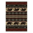 thumbnail image 1 of Mayberry Rug  Lodge King Bear Down Area Rug - Red - 2 ft. 3 in. x 7 ft. 7 in., 1 of 1