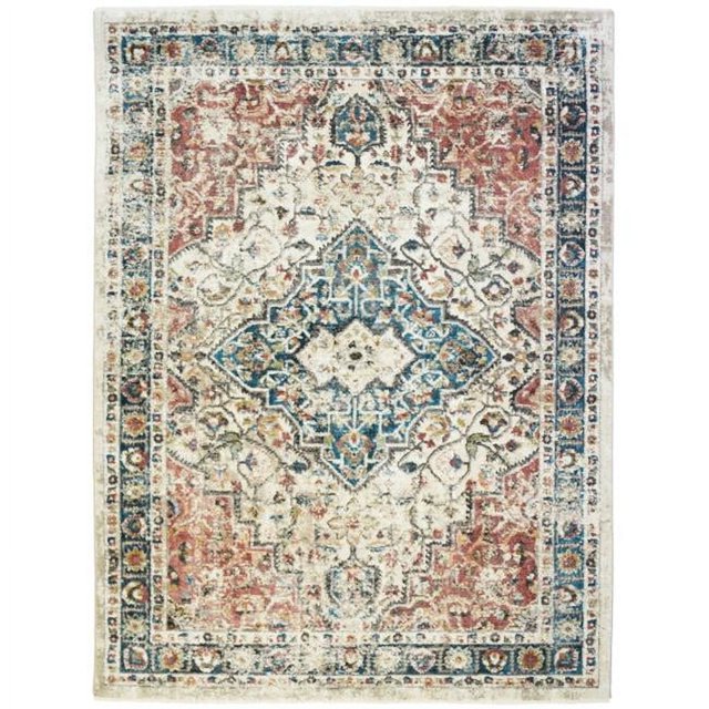 Mayberry Rug Oxford Castle Traditional Distressed Vintage Oriental Rug Multi 2'1" x 7'5" 8' Runner