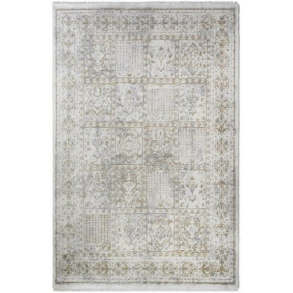 Mayberry Rug Oxford Creswell Traditional Panel Area Rug Ivory 2'1"x3'3" 2' x 3'