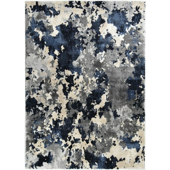 Mayberry Rug PC6143 5X8 5 ft. 3 in. x 7 ft. 3 in. Pacific Pearl Area Rug, Navy