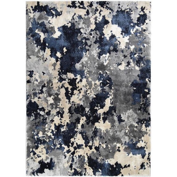 Mayberry Rug PC6143 8X10 7 ft. 10 in. x 9 ft. 10 in. Pacific Pearl Area Rug, Navy