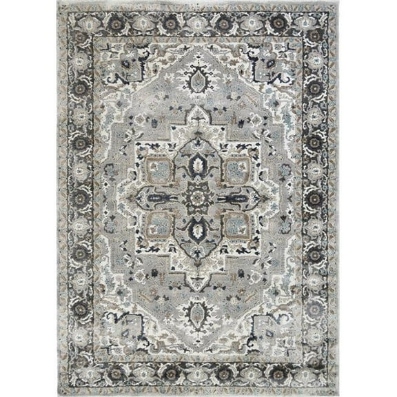 Mayberry Rug Rhapsody Sutton Traditional Area Rug 7'10"x9'10" - Gray