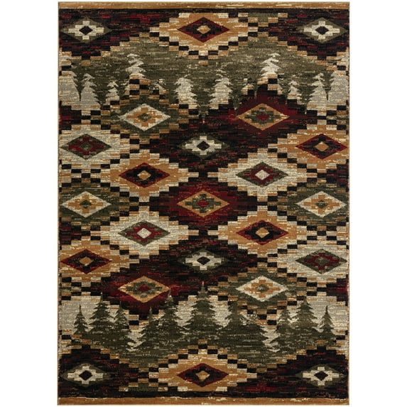 Mayberry Rug Sunset Valley Woodford Multi Lodge Area Rug 5'3"x7'3"