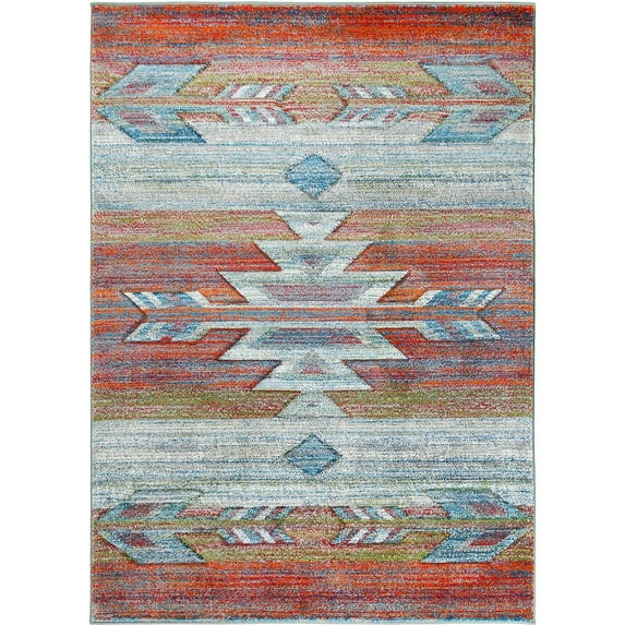 Mayberry Rug TC9700 2X8 2 ft. 3 in. x 7 ft. 7 in. Tacoma Santa Rosa Area Rug, Multi Color