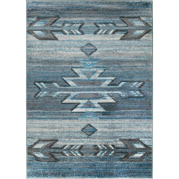 Mayberry Rug TC9706 8X10 7 ft. 10 in. x 9 ft. 10 in. Tacoma Santa Rosa Area Rug, Blue