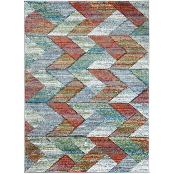 Mayberry Rug TC9746 5X8 5 ft. 3 in. x 7 ft. 3 in. Tacoma Yucca Valley Area Rug, Multi Color