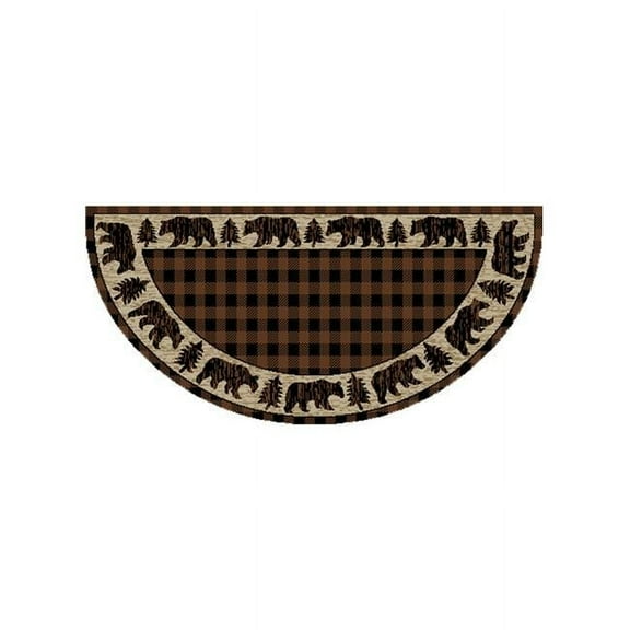 Mayberry Rug  Wedge American Destination Trailing Edge Area Rug - Brown - 2 ft. 2 in. x 5 ft. 3 in.