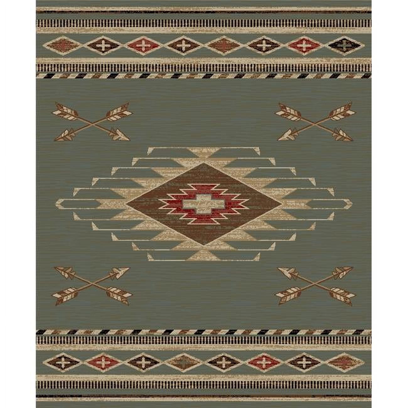Mayberry Rugs American Destination Arrowhead Southwest Area Rug Slate 7 ...