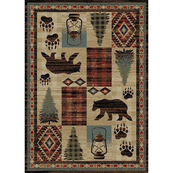 Mayberry Rugs American Destination Lodge Panel Rug 7'10"x9'10" 8' x 10'