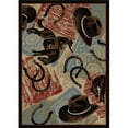 thumbnail image 1 of Mayberry Rugs American Destination Lodge Western Cowboy Area Rug 5'3"x7'3" 5' x 8', 1 of 2