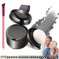 thumbnail image 1 of Maycheer Hairline Shadow Powder, Maycheer Hair Shadow, Magic Root Cover Up, 30 Colors Grey Hair Coverage Touch Up, Hair Powder for Gray Hair Coverage with Mirror and Cushion (#4 Gray), 1 of 9