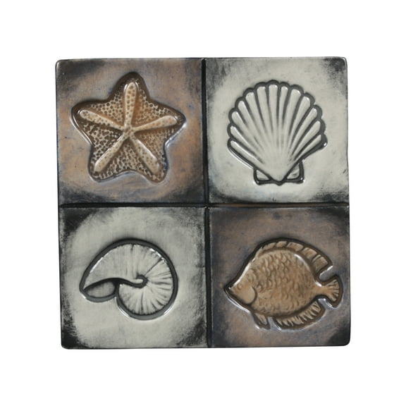 Mayco Clay Design Press Tool, Seaside Designs, 1-3/4 Inches, Set of 4