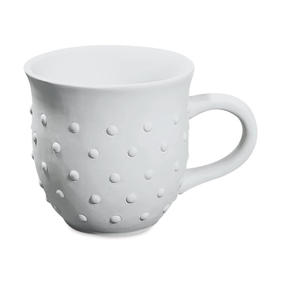 Mayco Earthenware Bisque Mugs - Pkg of 6, Hobnail
