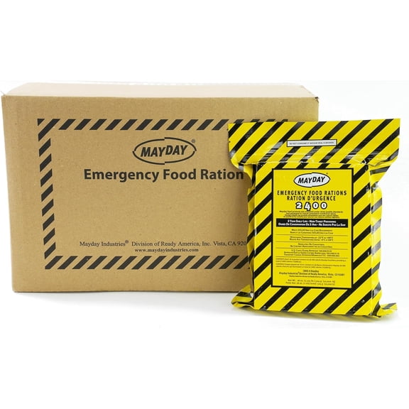Mayday 2400 Calorie Food Bars (24 Bar/Case) MRE, Camping, Hiking, Survival, Earthquake