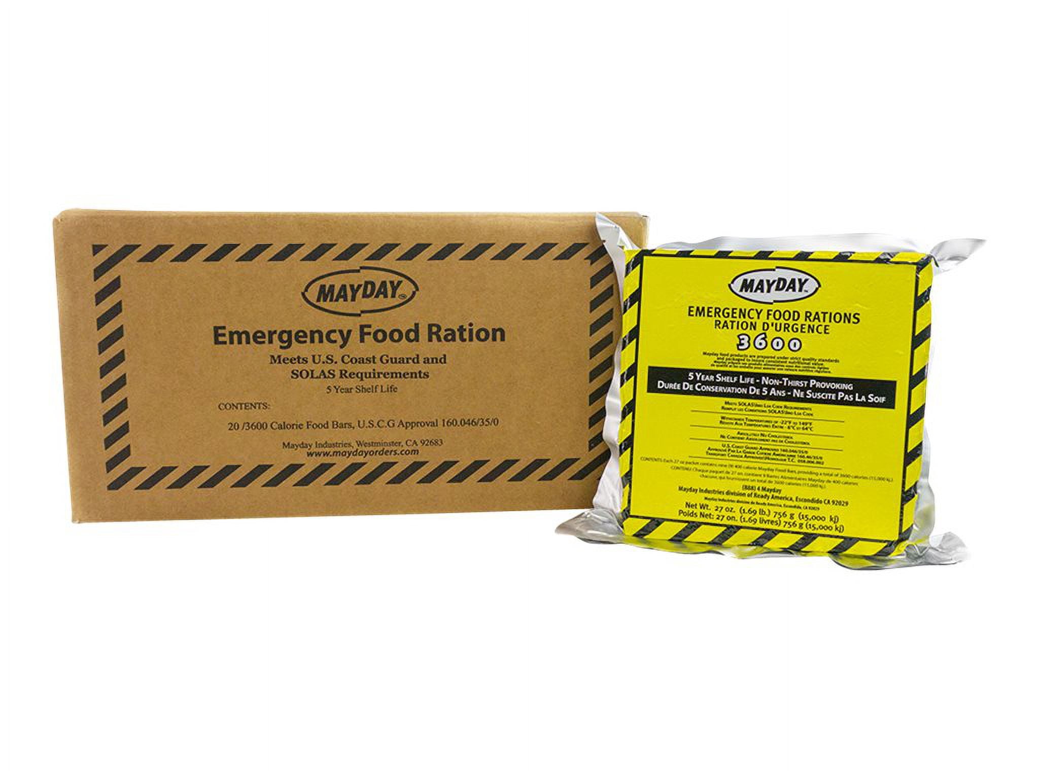 Mayday Emergency Food Ration 3600 - Protein bar - 26.7 oz (pack of 20)