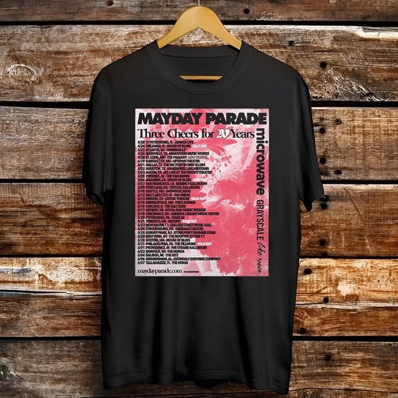 Mayday Parade Band Three Cheers for 20 Years Tour 2025 T Shirt S-5XL IA537