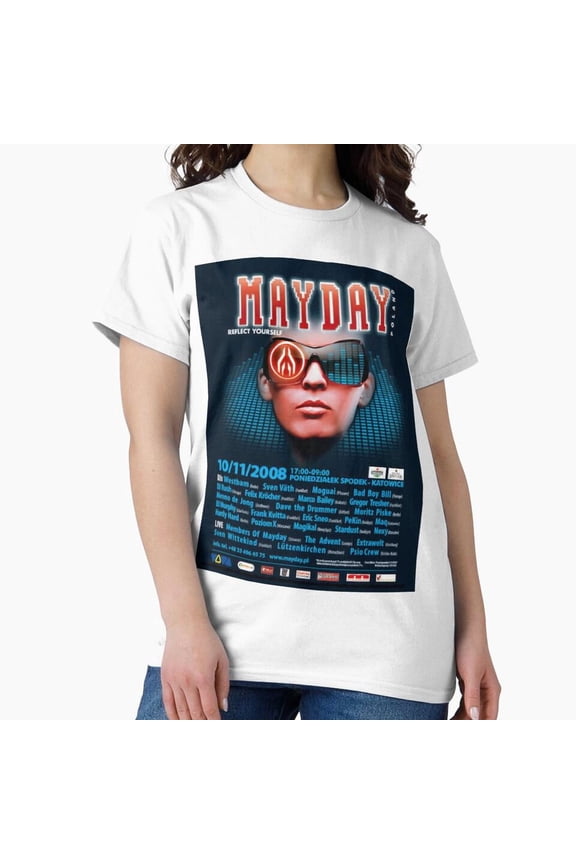 Mayday Poland History 2008 Techno Rave Event Concert T-Shirt