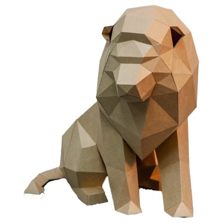 Mayde AskCreative 3D Puzzle Art - Easy-to-Assemble DIY Papercraft Kits for Adults, Teens, & Students (Lion)