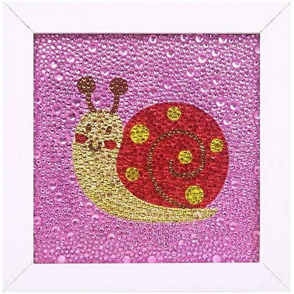 Maydear 5D Diamond Painting Art Kit, DIY Diamond Paintings for Adults Kids Gem Art Crafts Home Decor (Snails) 6X6 inch