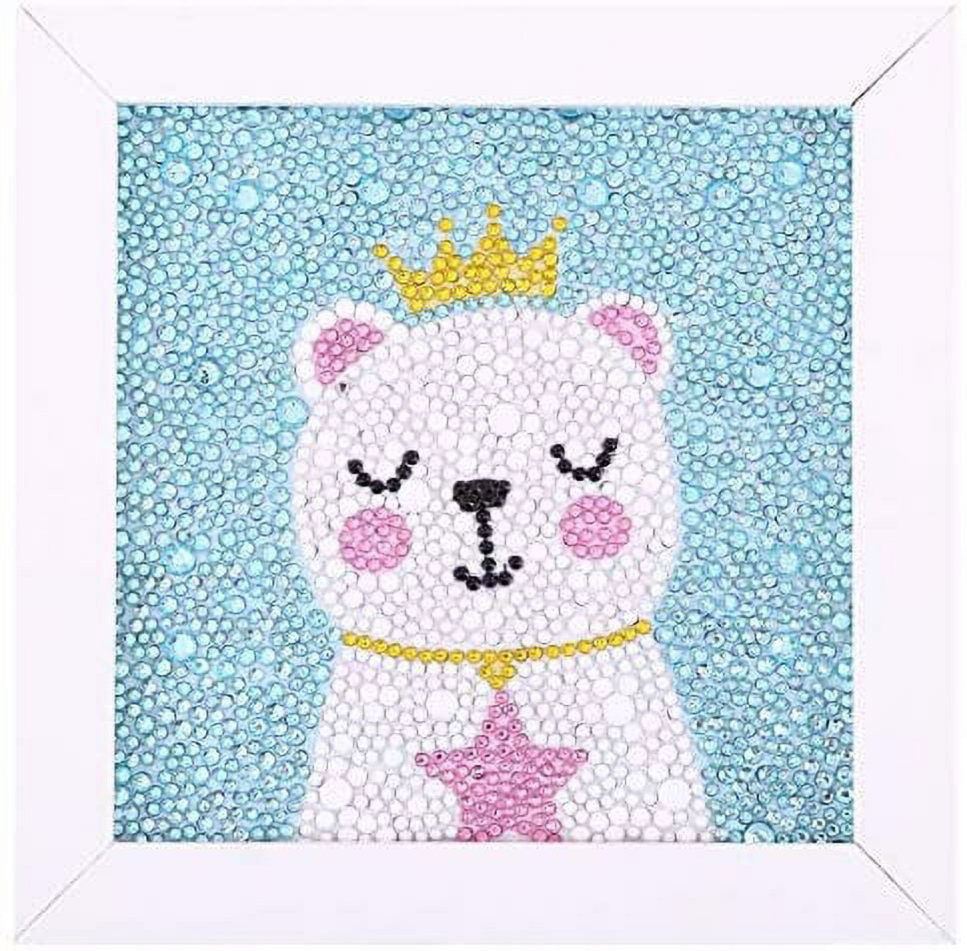 1pc 13.8x17.7in Full Square Diamond Canvas Bear Animals Home Wall Decor 5D  Diamond Painting Kits Craft Gem Art
