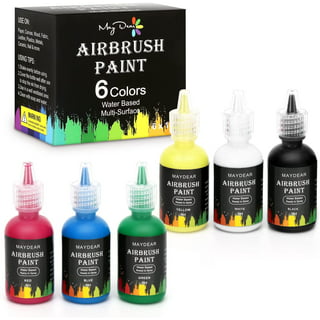 XDOVET Airbrush Paint 28 Colors Airbrush Paint Set (30 Ml/1 oz) Ready to Spray Opaque & Neon Colors Water-Based Premium Acrylic Airbrush Paint Kit