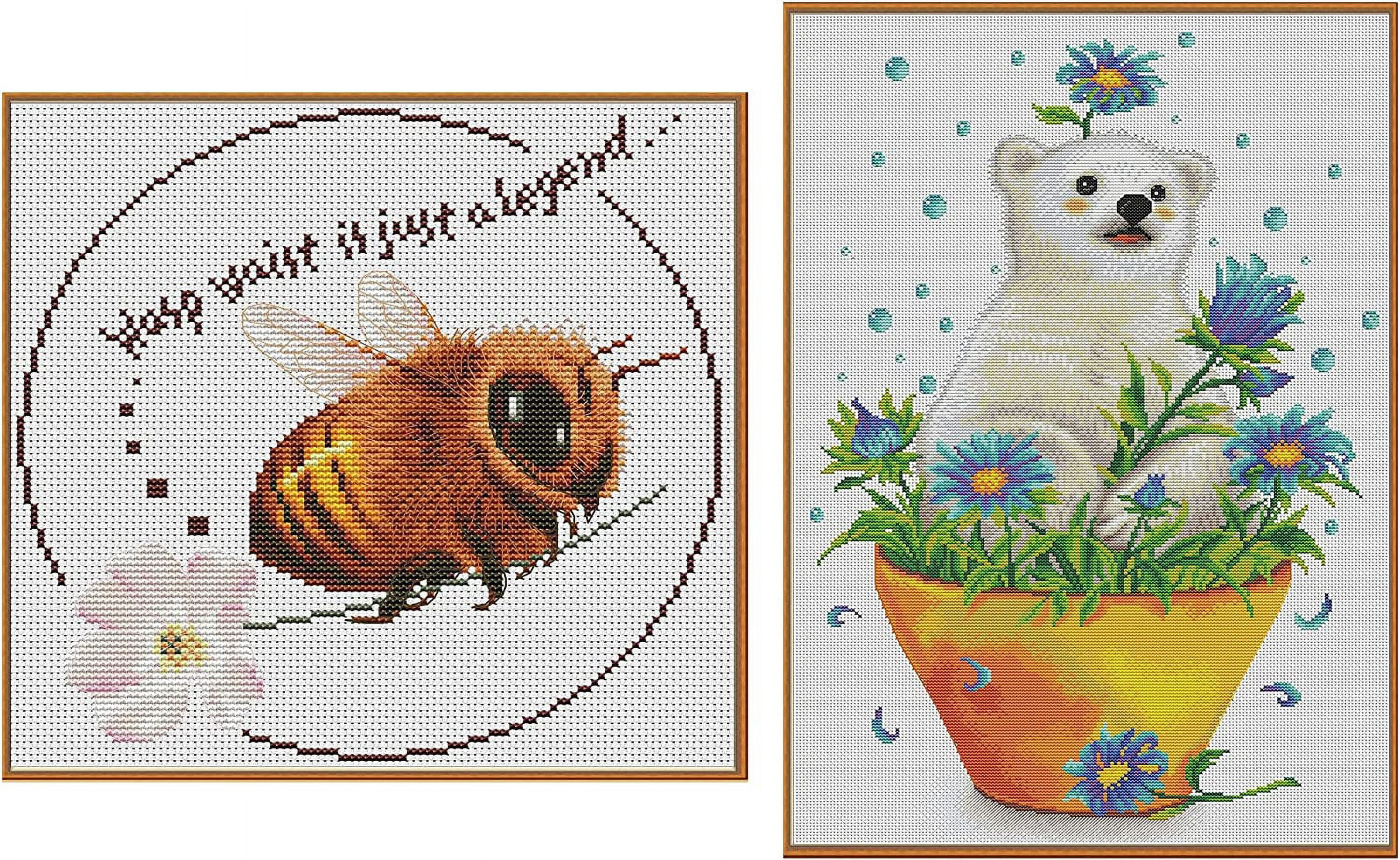 Maydear Cross Stitch Kits Stamped Full Range of Embroidery Starter Kits