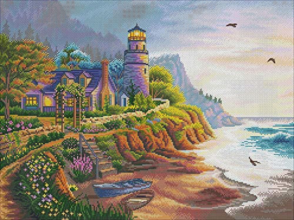Svarog Stamped Cross Stitch Kits Beginners Full Range of Embroidery  Patterns Starter Kits for Adult or Kids DIY Cross Stitches Needlepoint Kits  14CT-Landscape Forest Nature 11.8x15.75 inch