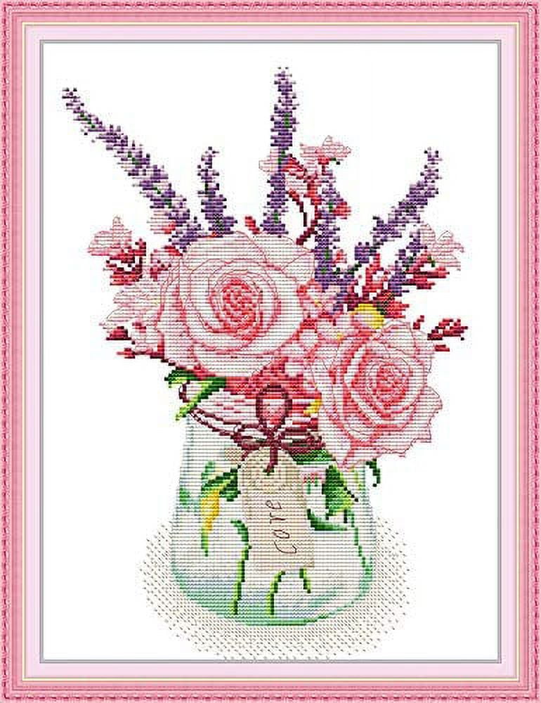 Maydear Stamped Cross Stitch Kits, DIY Embroidery Starter Kits for