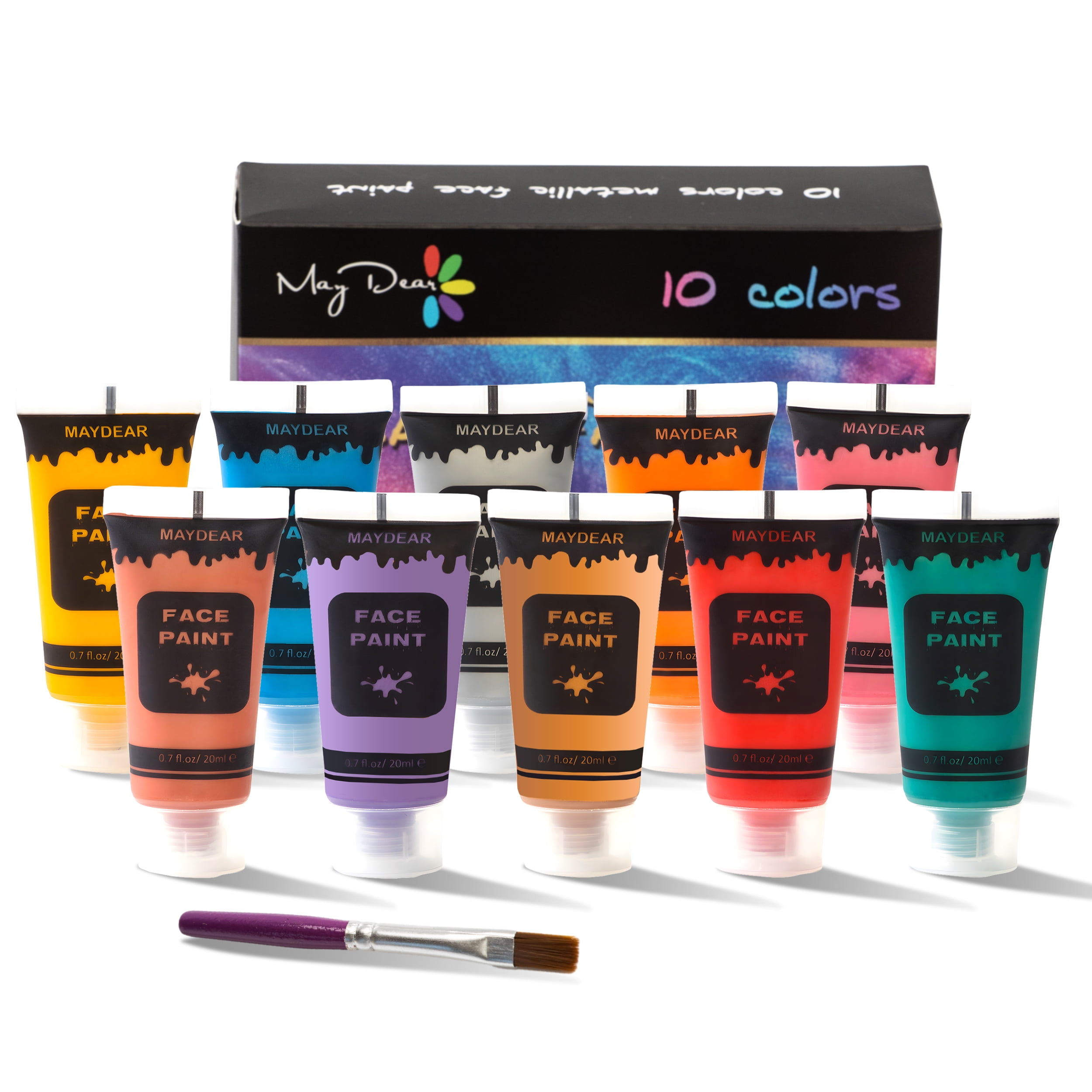 Maydear Face Paint Kit for Kids - 20 Color Water Based Makeup
