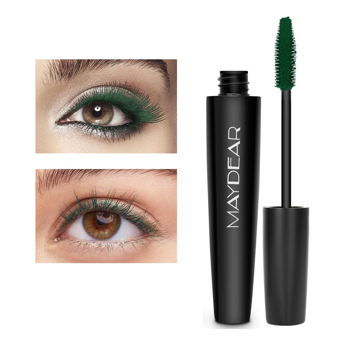 Maydear Green Mascara for Eyelashes, Waterproof Colored Mascara Long ...