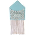 thumbnail image 1 of Maydear Macrame Wall Hanging Tapestry, Cotton Handmade Woven Art Home Wall Decor, Boho Pocket Decor for Apartment Bedroom Nursery-Mounted Organizer -Light Blue,9.8"Wx 21.6"L, 1 of 3