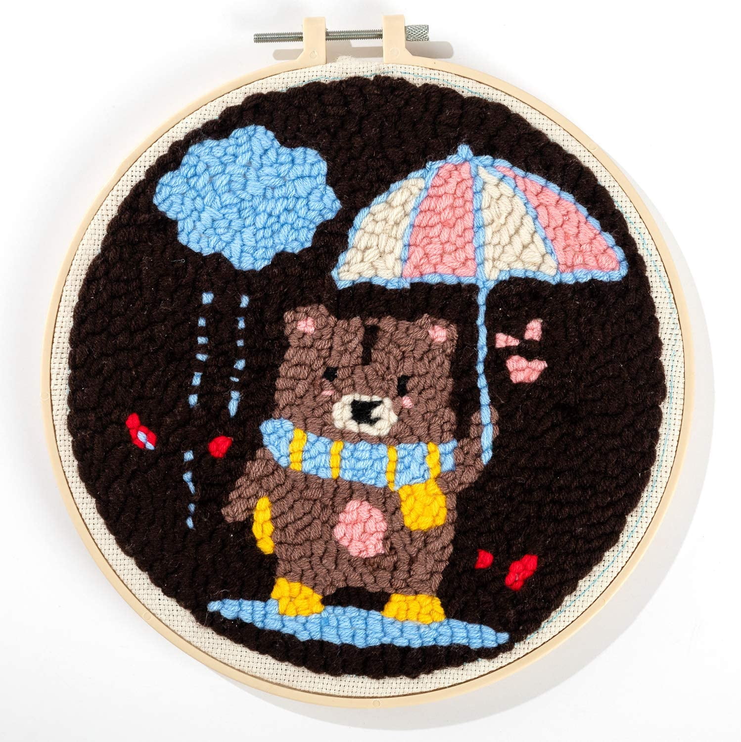Maydear Punch Needle Starter Kit for Beginner Cartoon Rug Hooking ...