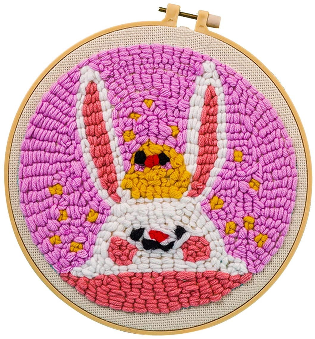 Maydear Punch Needle Starter Kit for Beginner Cartoon Rug Hooking ...