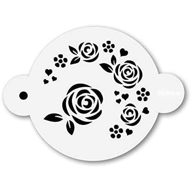 Maydear Reusable Face Body Paint Stencils, Painting Tool TemplatesRose