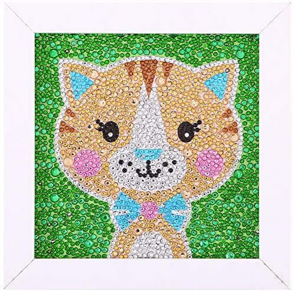 Waroomhouse Art Kit Diamond Art Kit Faux Diamond Drawing Kit Colorful Panda  Cat Fox Pattern Diy s Embroidery Stitch Painting Faux Diamond Art Craft for  Kids 