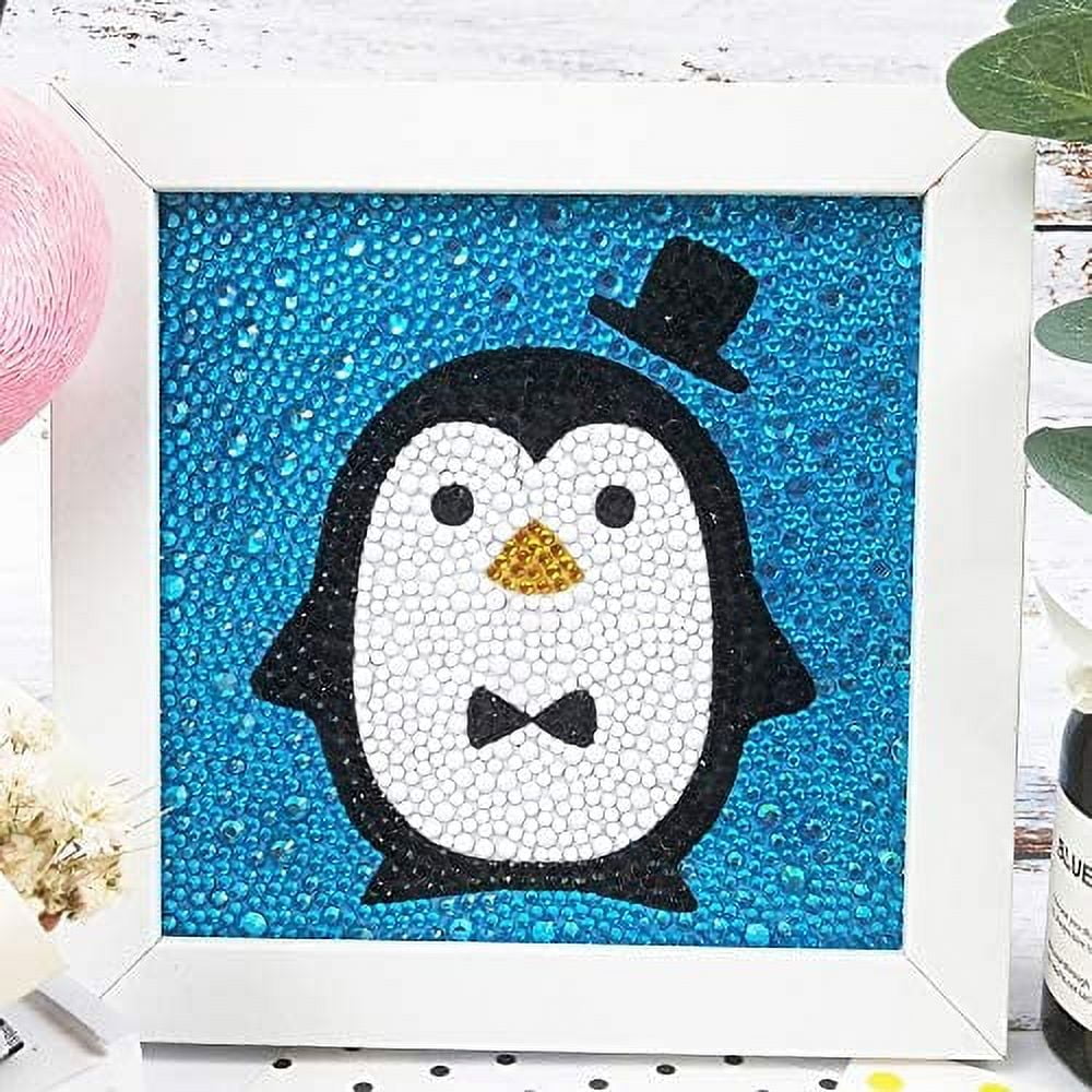 Small And Easy Diy 5d Diamond Painting Kits Mosaic Making With White Frame  For Kids New Year Gift.6x6 Inches (panda)